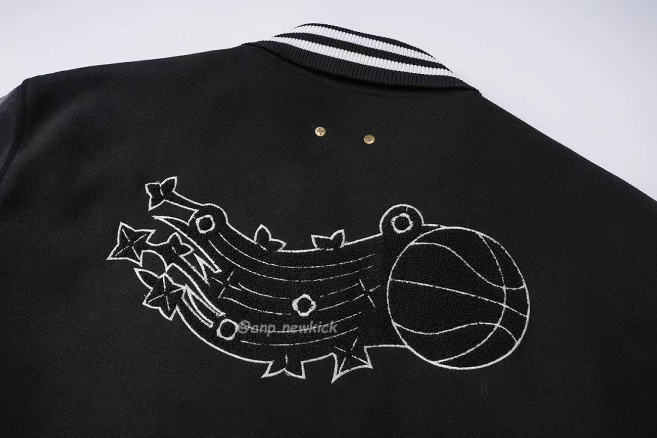 Louis Vuitton X Nba Leather Basketball Jacket Black (6) - newkick.app